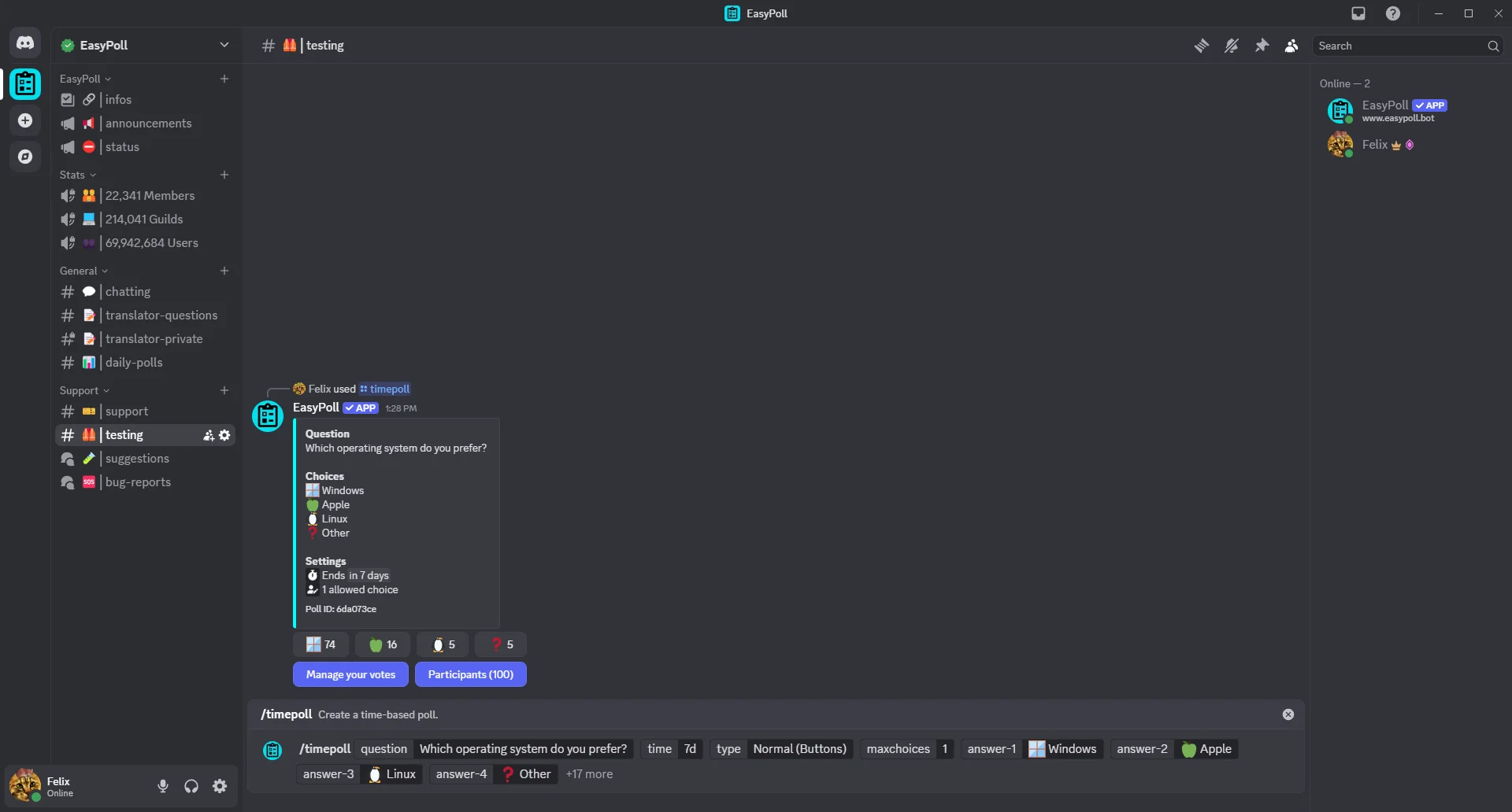 Create advanced Discord polls in seconds